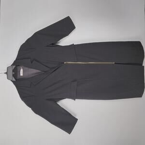 Calvin Klein Women's Black Zip Dress Coat - Size 12